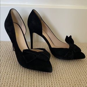 Nine West Suede Bow Pumps